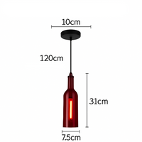 suspension en verre design pour bouteille de vin moderne