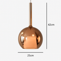 suspension en verre led décoration nordique moderne