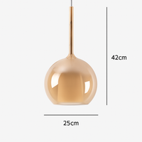 suspension en verre led décoration nordique moderne