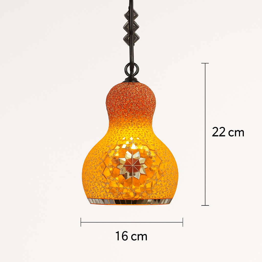 suspension en verre mosaïque bonhomme de neige artisanale asiatique boho - vue 13 sur 13