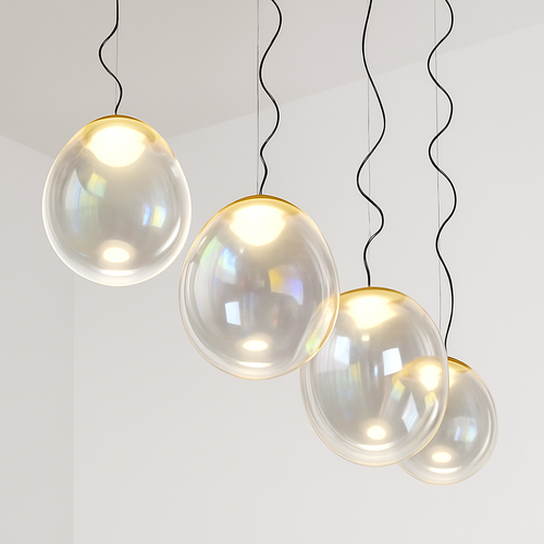 suspension en verre nordique pour décoration intérieure élégante - vue 2 sur 10