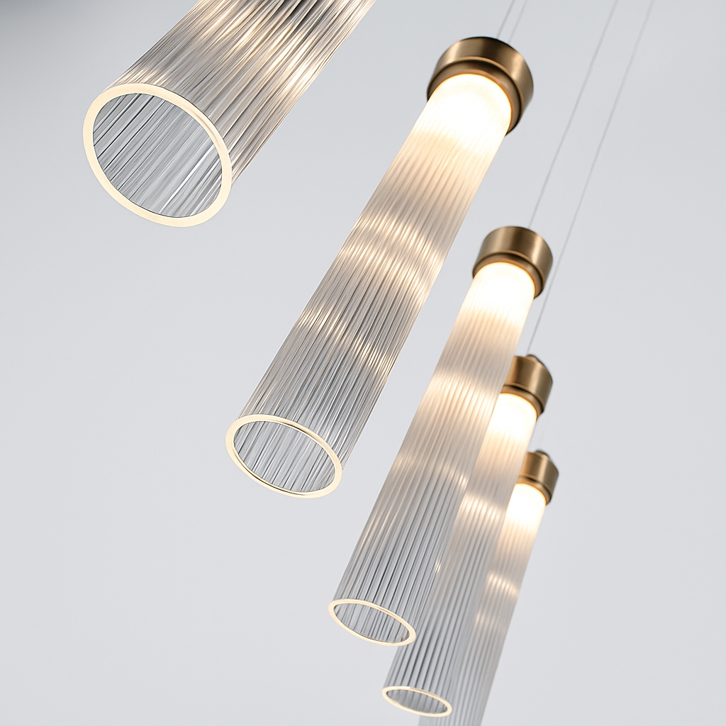 suspension en verre rayé style post-moderne pour décoration créative - vue 6 sur 10