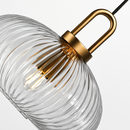 suspension en verre style citrouille pour décoration moderne