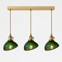 Suspension en verre vert scandinave
