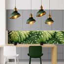 Suspension en verre vert scandinave