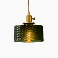 Suspension en verre vert scandinave