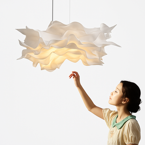 Suspension faites à la main pour éclairage de magasin de tissu de Restaurant lampe suspendue en papier blanc pour Luminaire de plafond E27 - vue 3 sur 9