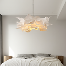 Suspension faites à la main pour éclairage de magasin de tissu de Restaurant lampe suspendue en papier blanc pour Luminaire de plafond E27