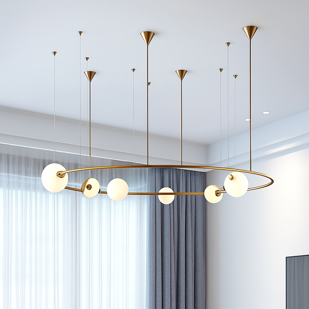 suspension globe post-moderne pour projet d'hôtel winfordo - vue 3 sur 8