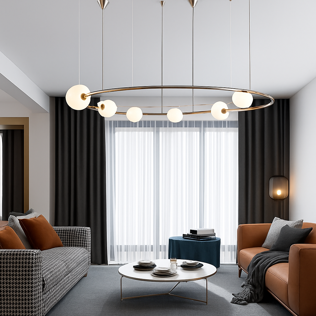 suspension globe post-moderne pour projet d'hôtel winfordo - vue 5 sur 8