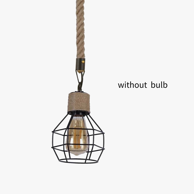Suspension bohème en corde de chanvre • Suspension Design Suspension bohème en corde de chanvre • Suspension Design