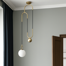 suspension industrielle nordique extensible design boule de verre