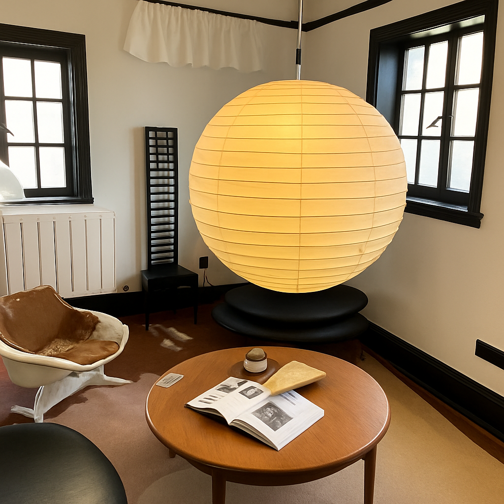 suspension japonaise en papier de riz style wabi sabi décoratif - vue 5 sur 10