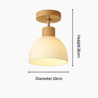 suspension japonaise moderne en bois et verre luminaire design