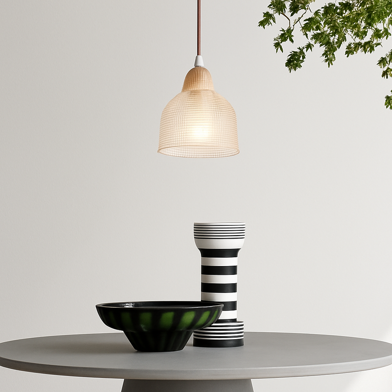 suspension japonaise moderne en bois et verre luminaire design