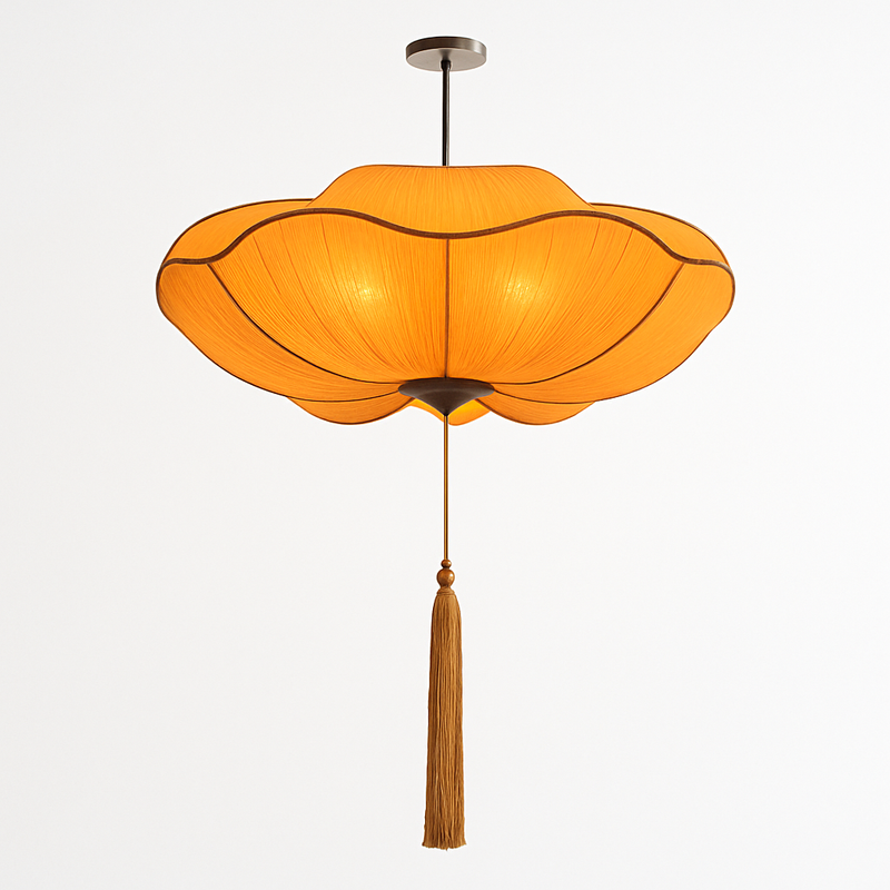 Suspension Lanterne chinoise suspendue en tissu fait à la main