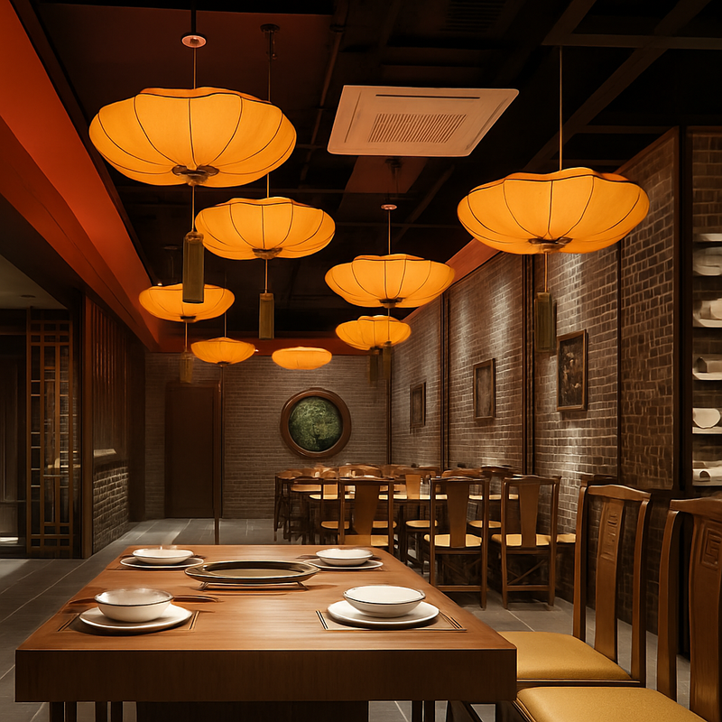 Suspension Lanterne chinoise suspendue en tissu fait à la main