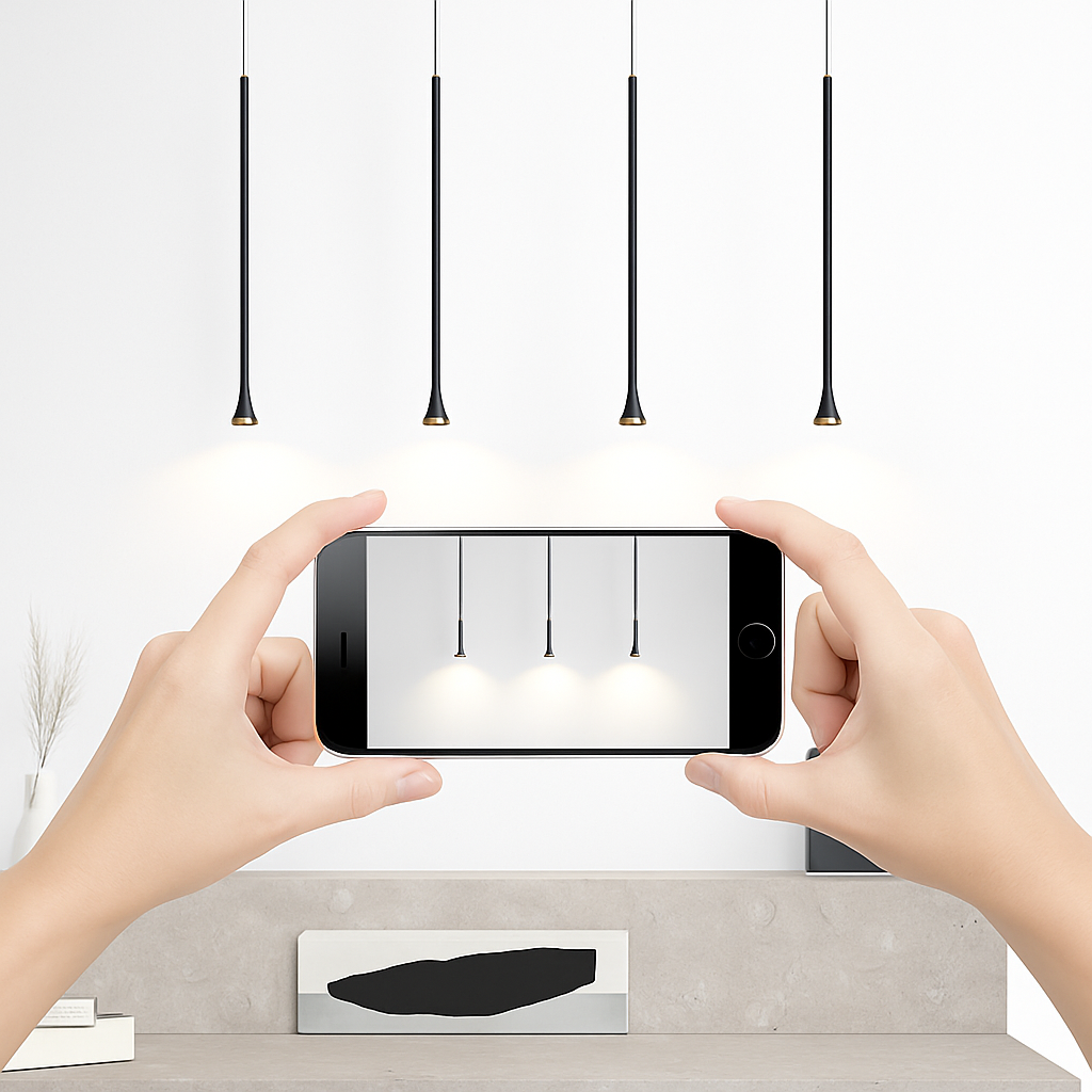 suspension LED Art créatif Long Tube - vue 6 sur 10