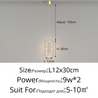 Suspension LED au design moderne et minimaliste