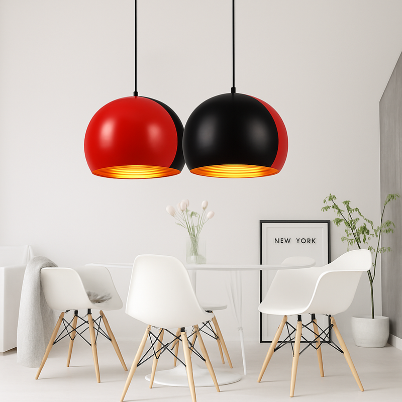 Suspension LED boule moderne colorée