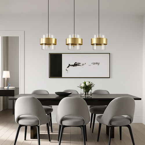 Suspension LED cylindriques en ou nordiques