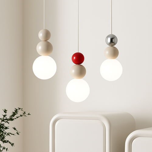 suspension LED design nordique minimaliste forme macaron