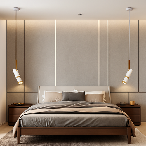 suspension LED design nordique rotatif plafonnier monté en surface réglable - vue 3 sur 10