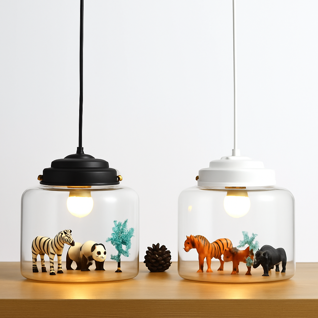 suspension led dessin animé nordique animaux mignons cadeau décoratif - vue 3 sur 16