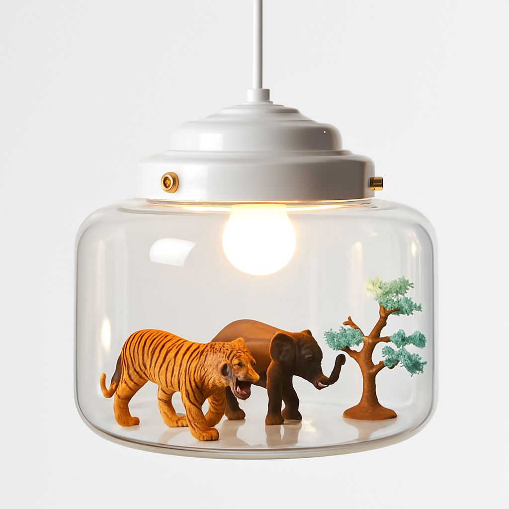 suspension led dessin animé nordique animaux mignons cadeau décoratif - vue 4 sur 16