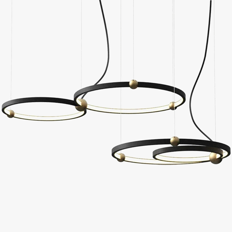 suspension à LED en anneau rond pour décoration moderne