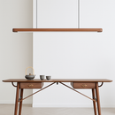 Suspension LED en bois au design nordique moderne ovale à longue bande