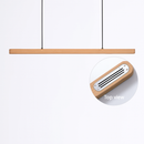 Suspension LED en bois au design nordique moderne ovale à longue bande