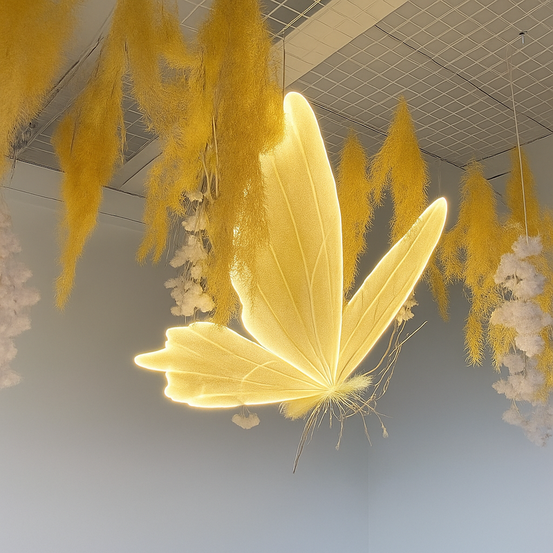 Suspension à led en forme de papillon pour décorations festives et romantiques