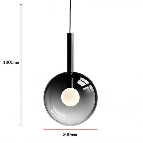 suspension led en métal et acrylique design nordique moderne