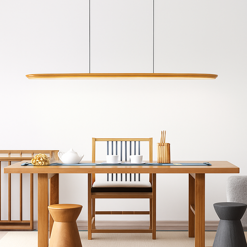 suspension LED en noyer noir tendance - vue 3 sur 15