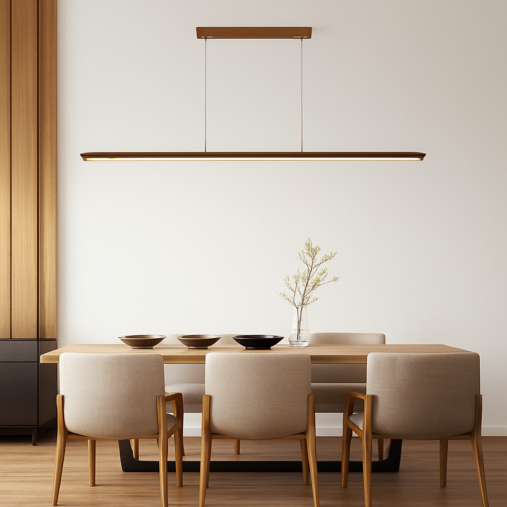 suspension LED en noyer noir tendance - vue 5 sur 15