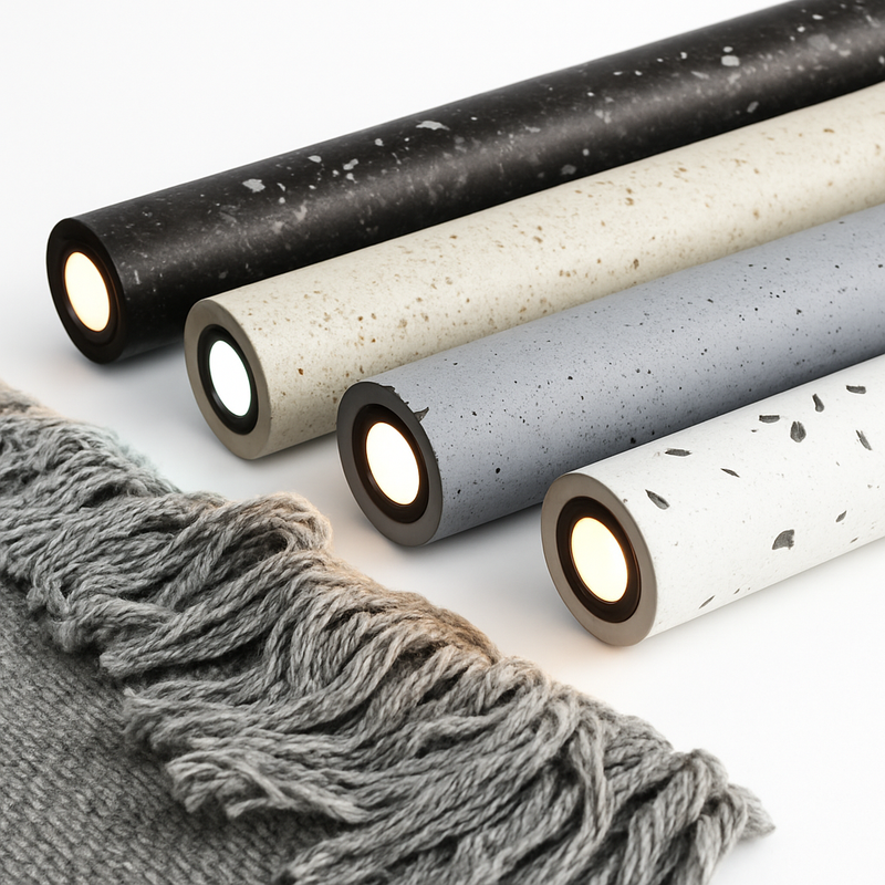 suspension led en pierre de ciment style industriel