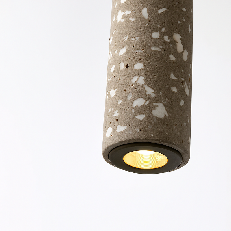 suspension led en pierre de ciment style industriel