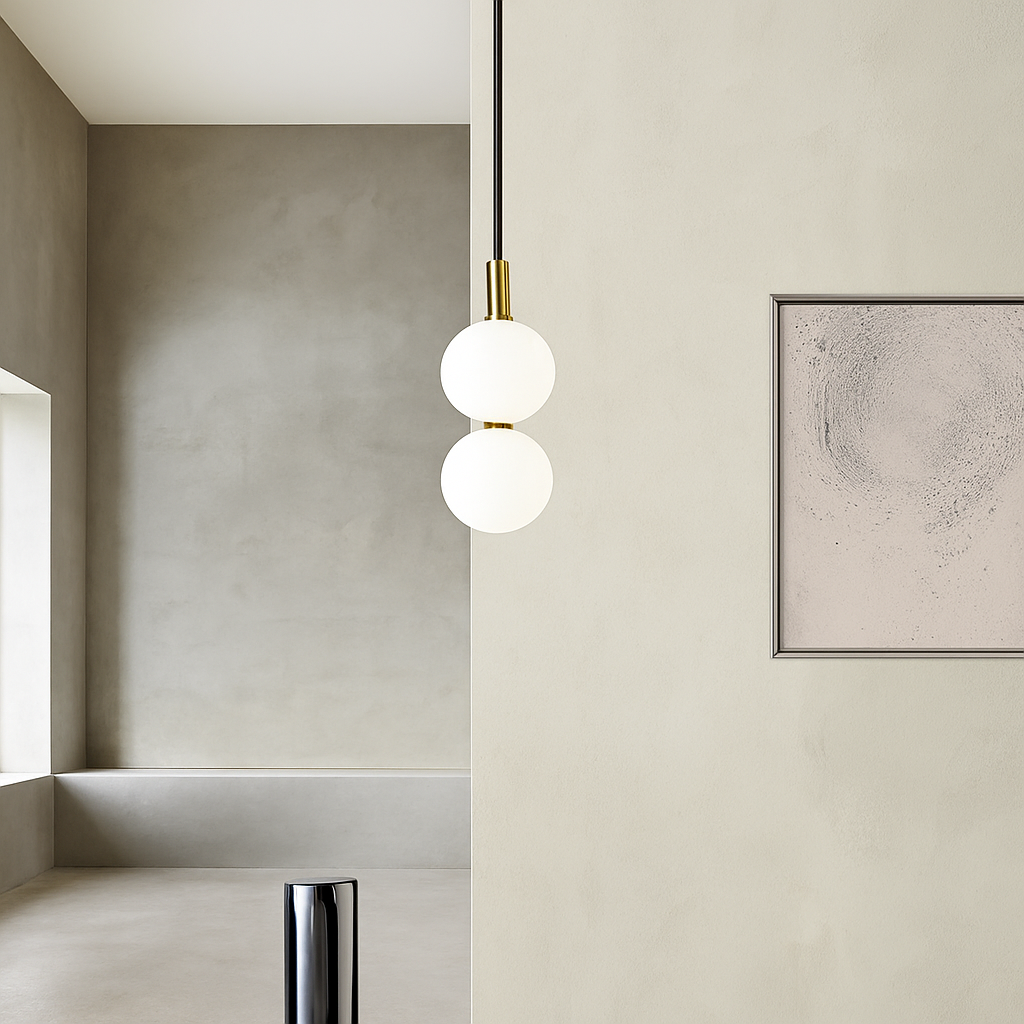 Suspension LED en verre au design nordique gris fumé - vue 5 sur 15