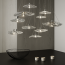 Suspension led en verre design nordic manta