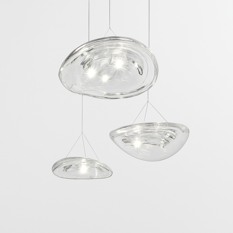 Suspension led en verre design nordic manta