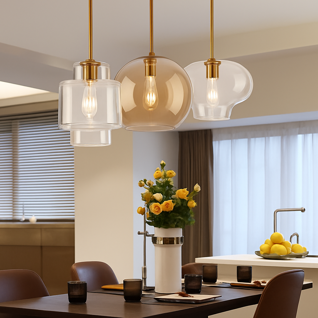 Suspension LED en verre design nordique luminaire décoratif d'intérieur - vue 4 sur 18