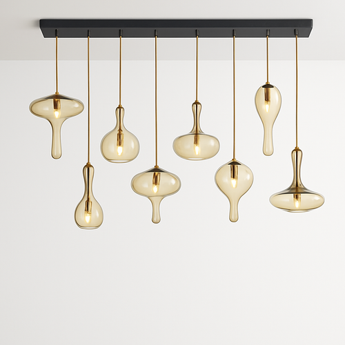 suspension led en verre luminaire décoratif idéal pour bars - vue 3 sur 14