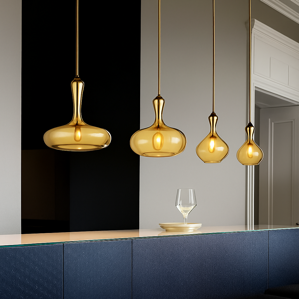 suspension led en verre luminaire décoratif idéal pour bars - vue 3 sur 14