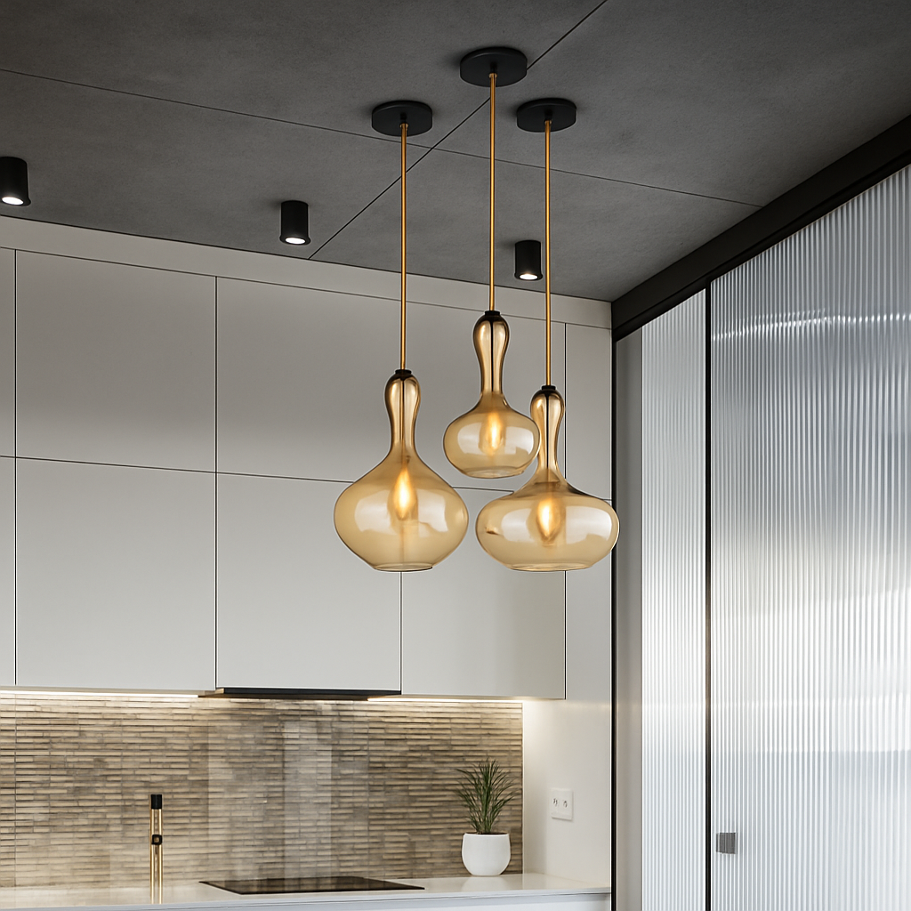 suspension led en verre luminaire décoratif idéal pour bars - vue 4 sur 14