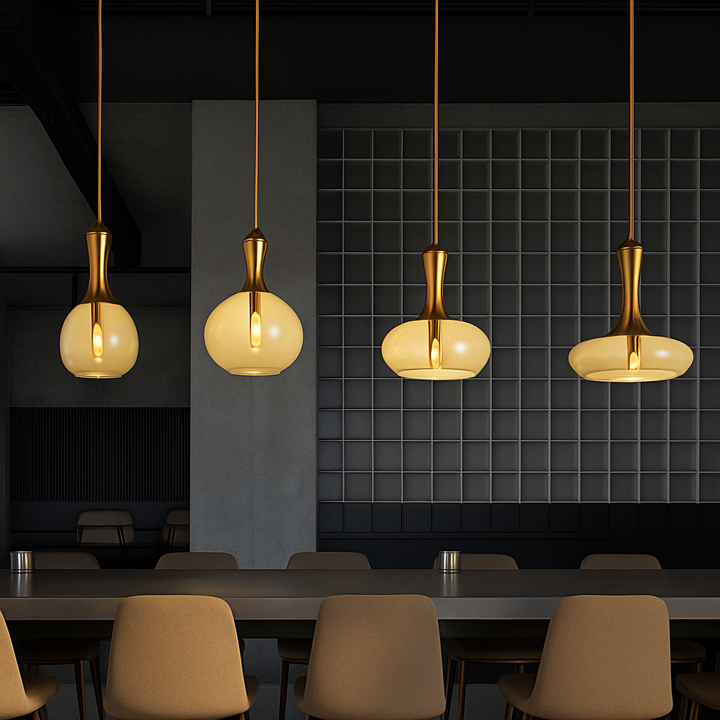 suspension led en verre luminaire décoratif idéal pour bars - vue 5 sur 14