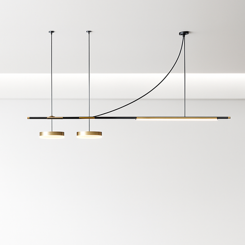 suspension à led linéaire design moderne pour décoration intérieure - vue 2 sur 9