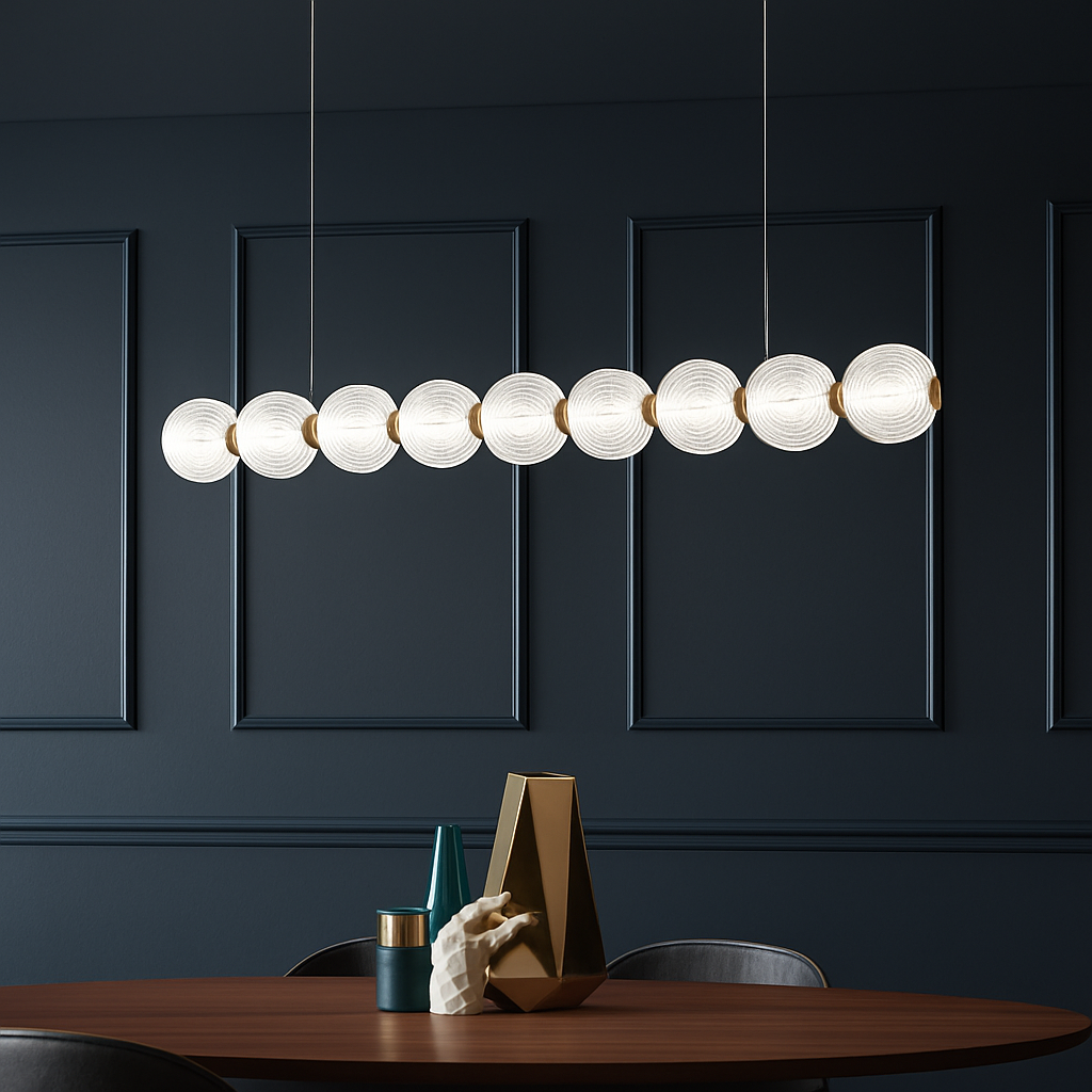 suspension led minimaliste en boule acrylique hauteur réglable - vue 3 sur 7