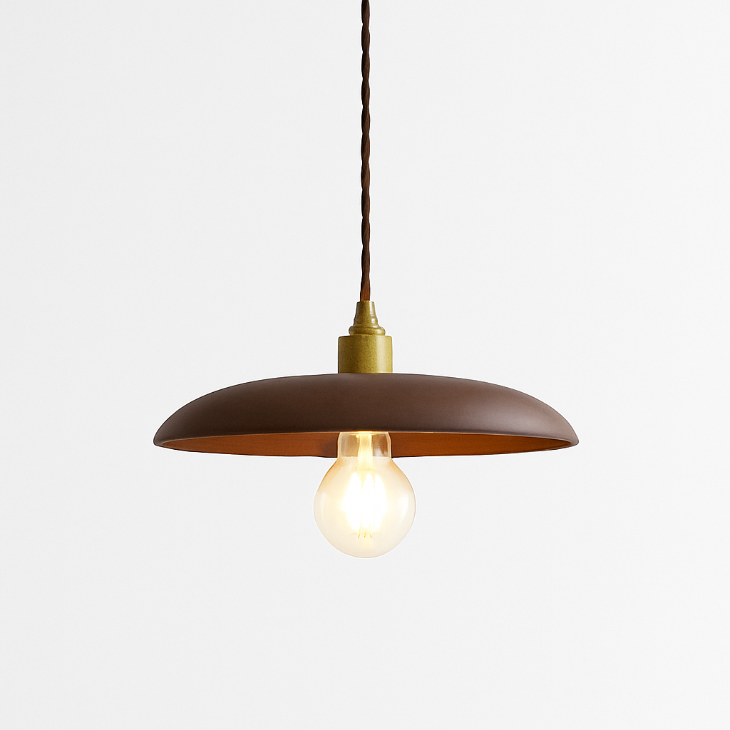 suspension led moderne en bois nordique loft - vue 9 sur 10