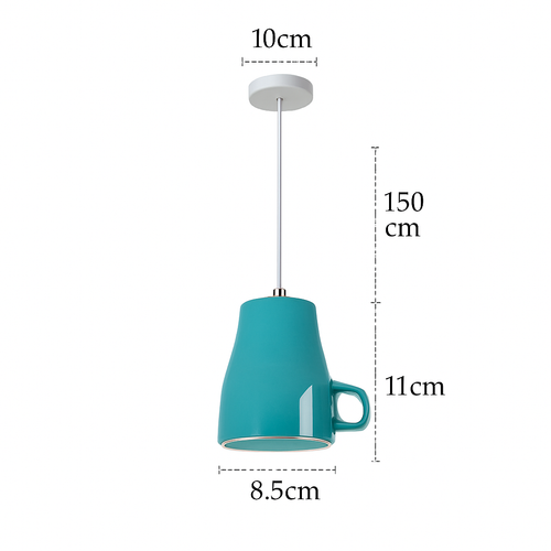 Suspension LED moderne en forme de tasse à caf renservée